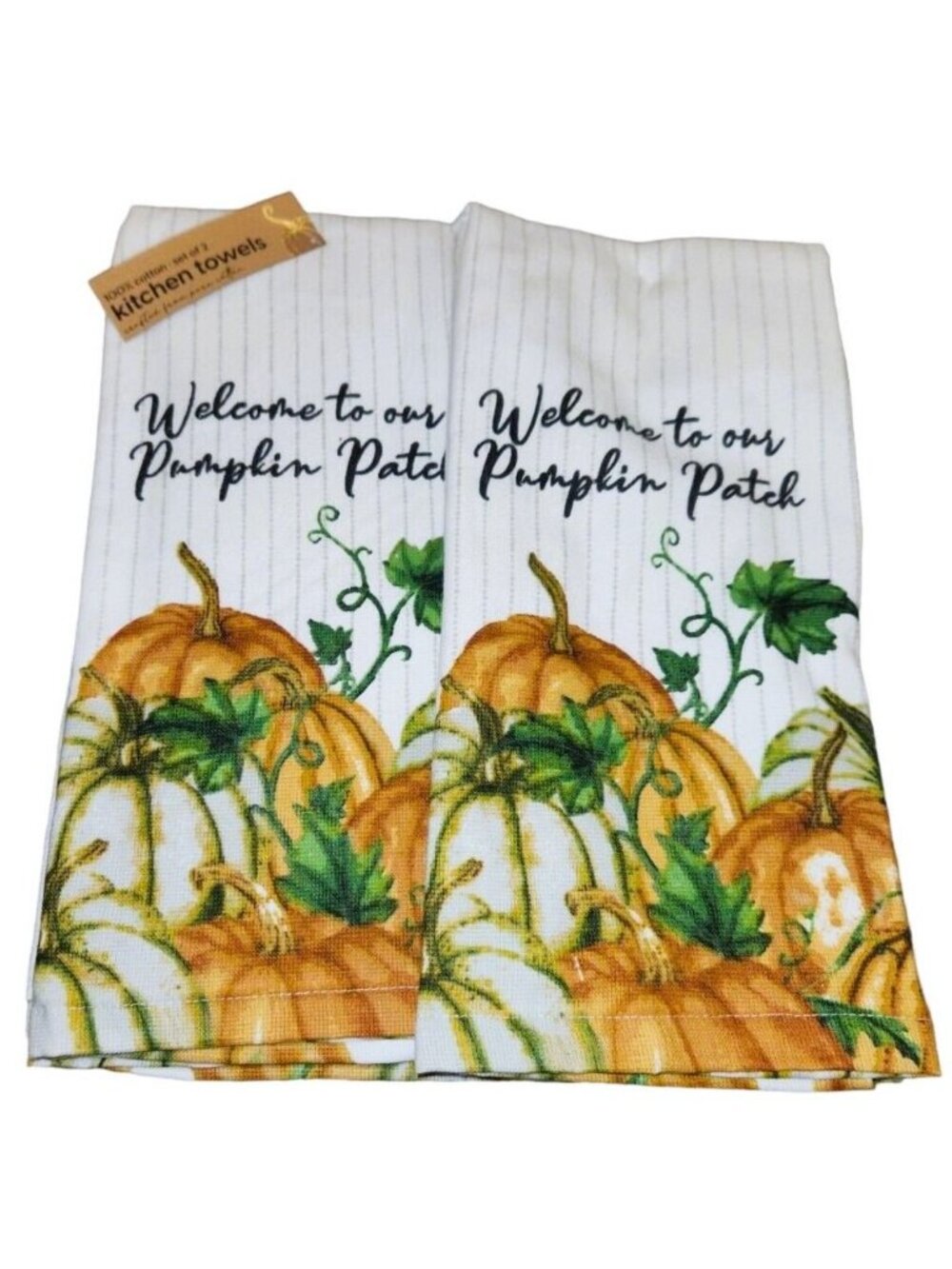 Pumpkin Patch Kitchen Towel Set 100% Cotton Terry